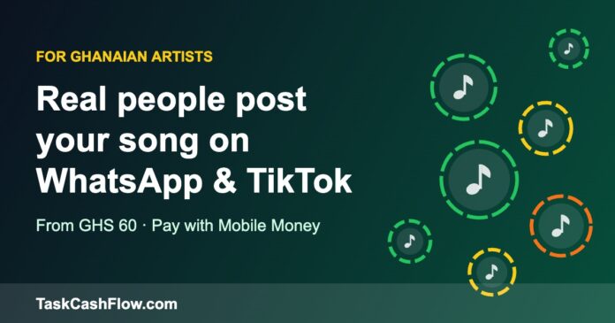 Real people post your song on WhatsApp and TikTok Real people in Ghana post your song on WhatsApp Status and TikTok, from GHS 60